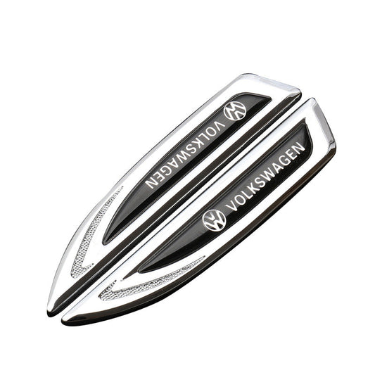 Naklejka samochodowa uniwersalna z logo, metalowa, personalizowana (2 szt.)