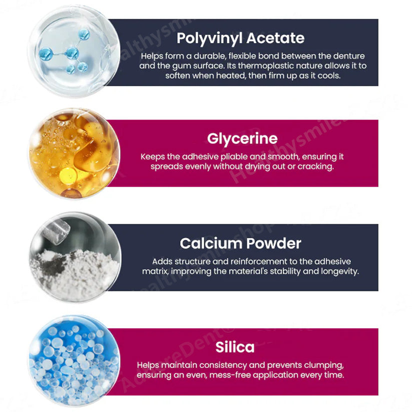 (🔥Kup 1, a 1 dostaniesz gratis🔥)Termoplastyczny klej do protez AdhereDent, trwałe mocowanie protez