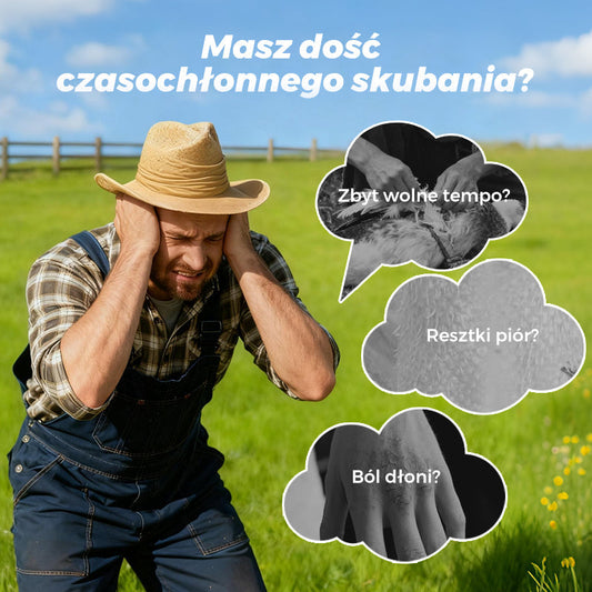 🐓Elektryczna maszyna do skubania drobiu – łatwe skubanie, oszczędność czasu i wysiłku!