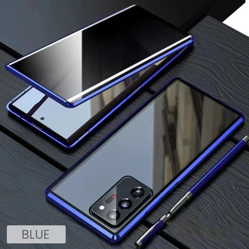 💥Etui magnetyczne z hartowanego szkła, dwustronne, do telefonów Samsung serii S23-S25