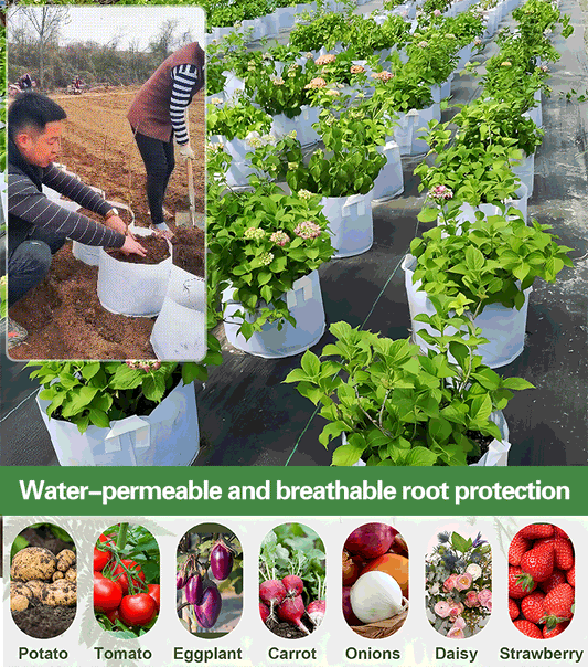 【10 szt.】🌱 3/4/5/7/10 galonowe worki do uprawy warzyw/kwiatów/roślin, mocne worki do uprawy z włókniny