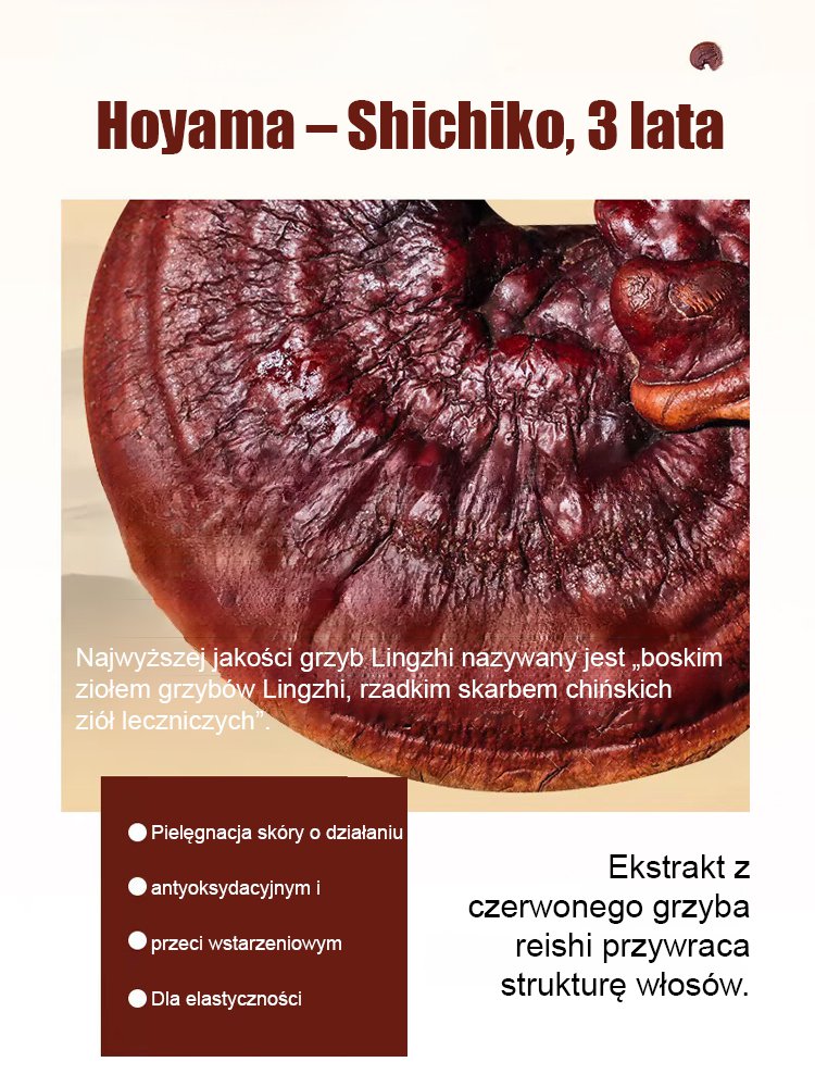 Rewitalizująca woda przeciwzmarszczkowa z grzybem Reishi.