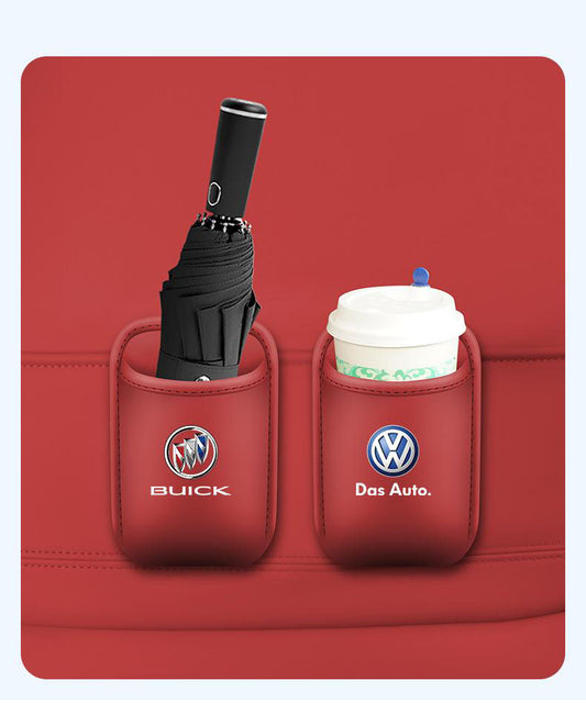 Leather Car Cup Holder Organizer