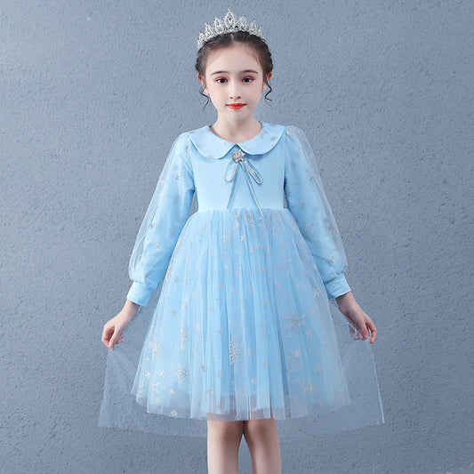 Mrożona sukienka z kołnierzykiem dla lalek