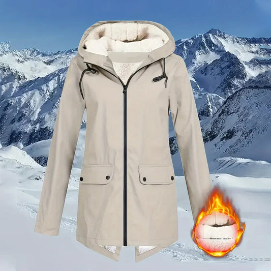 Miękka, zapinana na zamek kurtka z kapturem i kieszeniami