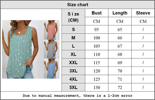 🔥Gorąca sprzedaż 2025🔥Koszulka bez rękawów z nadrukiem w paski i kropki