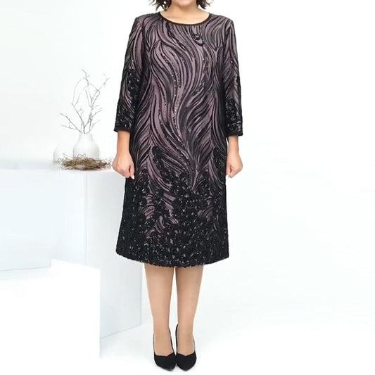 Suknia wieczorowa damska w kształcie litery A z cekinami