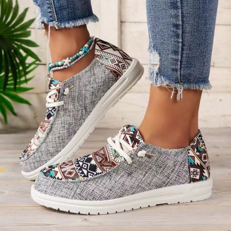 🥿Damskie, codzienne, płócienne buty w etnicznym wzorze