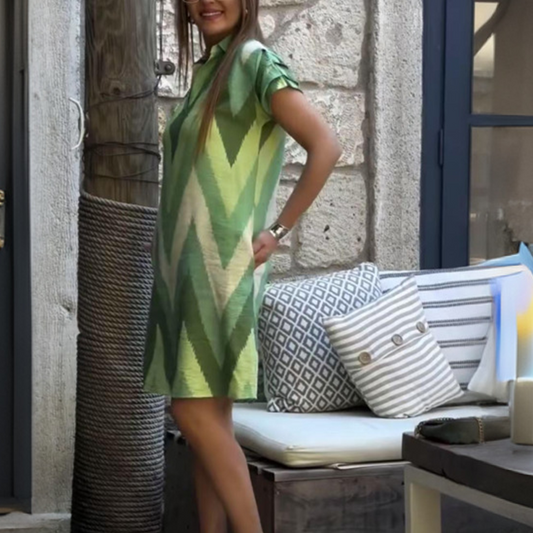 Urocze damskie sukienki z nadrukiem o luźnym kroju