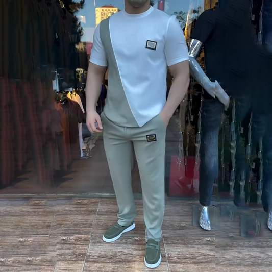 🔥 Trendy tego lata! 💁♀️ Męski zestaw składający się z topu i spodni na co dzień