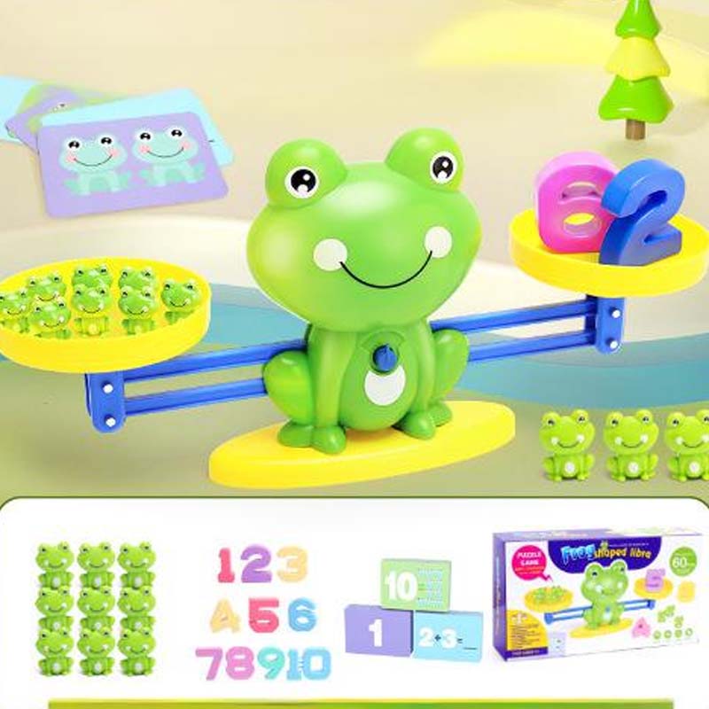 🐸Zestaw zabawek dla dzieci z kreskówkowymi zwierzętami i wagą