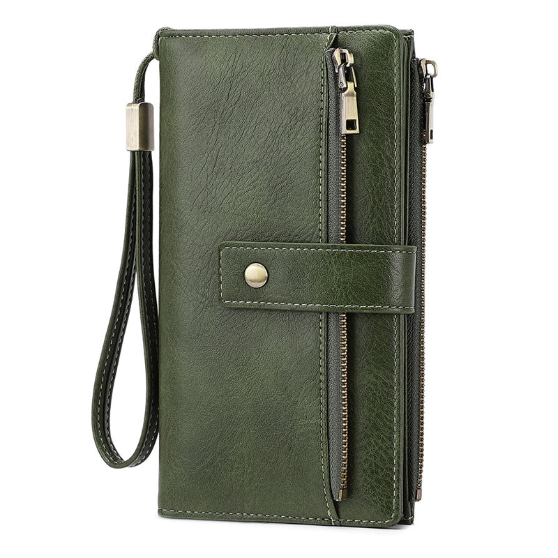 👛 Portmonetka damska w stylu retro - antykradzieżowy design