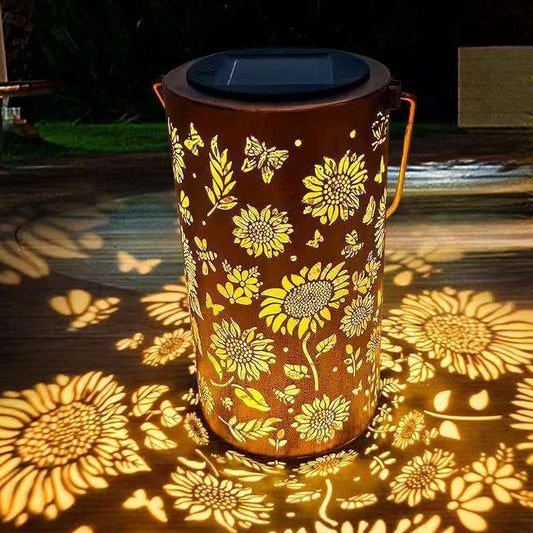 🌻Kolorowa lampa ogrodowa w kształcie słonecznika zasilana energią słoneczną