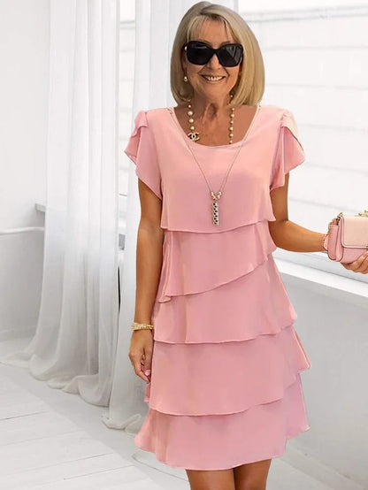 Sukienka z luźnej warstwy szyfonu