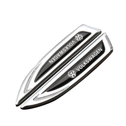 Naklejka samochodowa uniwersalna z logo, metalowa, personalizowana (2 szt.)