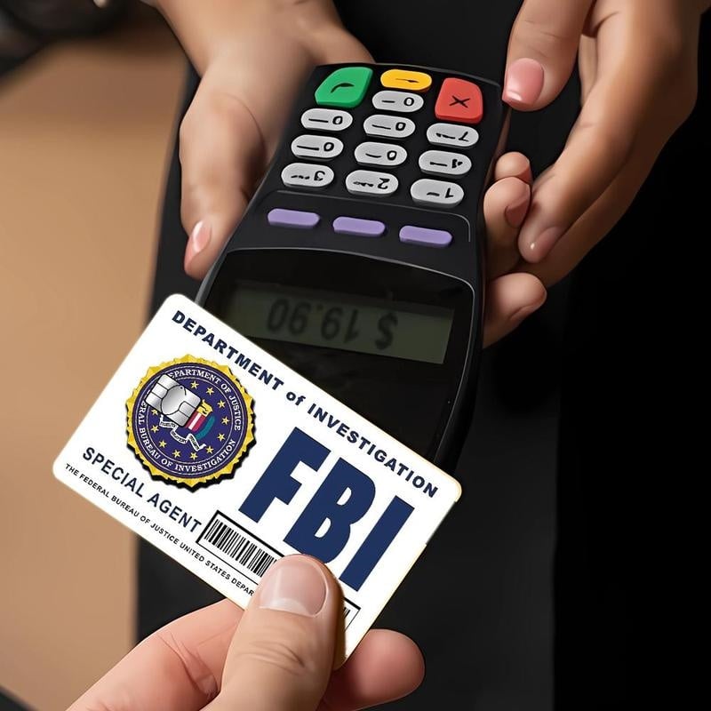 🔥Zestaw skórek kart tajnego agenta: wzory FBI/ICE • Naklejki do cosplayu i na prezenty