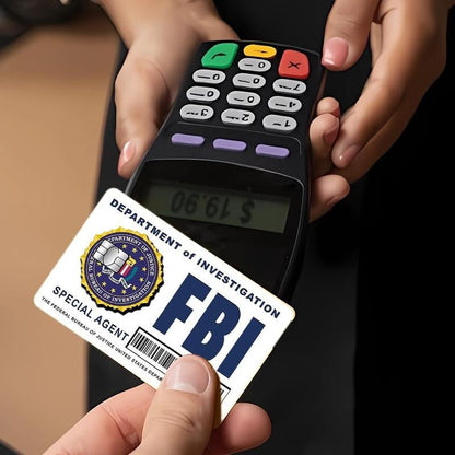🔥Zestaw skórek kart tajnego agenta: wzory FBI/ICE • Naklejki do cosplayu i na prezenty