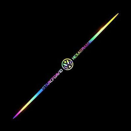 Naklejka samochodowa 3D kolorowa, laserowo odblaskowa, 4 szt.