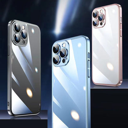 All-inclusive Hard Shell With Dust Net Transparent Case Cover For iPhone