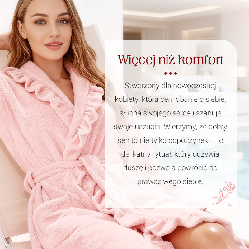 🧖 Miękki i puszysty szlafrok - Materiał przyjazny dla skóry