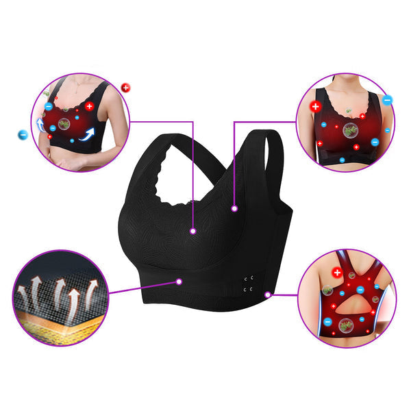 🔥Wygodny koronkowy biustonosz z biustonoszem z przodu i zapięciem krzyżowym z boku🔥