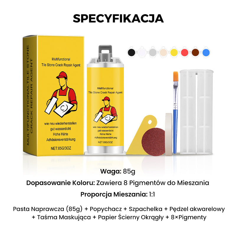 🧱Wielofunkcyjne zestawy naprawcze do pęknięć w płytkach i kamieniach💧