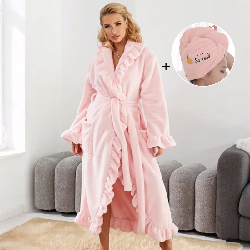 🧖 Miękki i puszysty szlafrok - Materiał przyjazny dla skóry