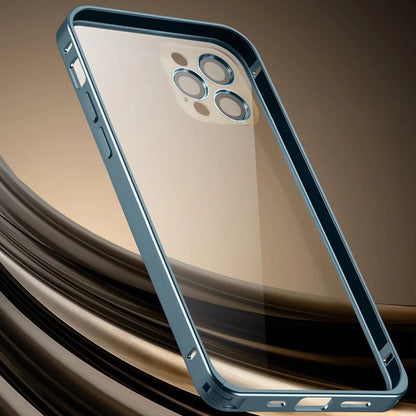 Metalowa ramka Hippocampus Button Lens Film Case Cover do iPhone'a