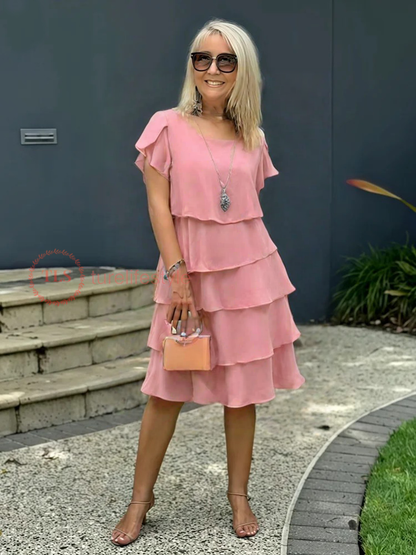 Sukienka z luźnej warstwy szyfonu