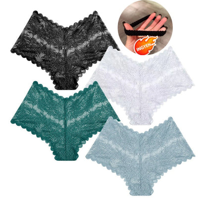 【✨ 1 + 3 gratis - 4 sztuki】Kobiece seksowne koronkowe stringi - Przezroczyste stringi w kwiatowy wzór 💋