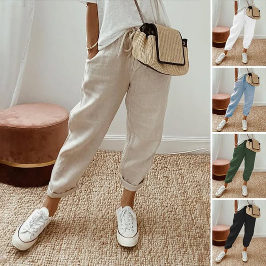 💕Casualowe spodnie damskie z bawełny i lnu