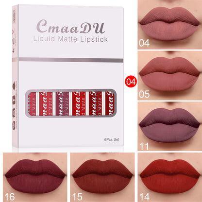 💄 Zestaw matowych pomadek CmaaDu w 18 kolorach – 6-częściowe opakowanie prezentowe 💄