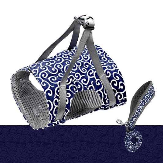 Smycz dla zwierząt z pasem piersiowym i paskiem