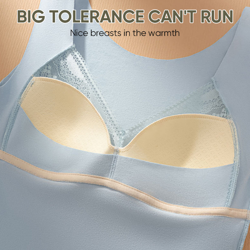 【🔥Kup 1, a 1 otrzymasz gratis】🩱Bielizna termiczna 2 w 1 z wbudowanym biustonoszem i koronką