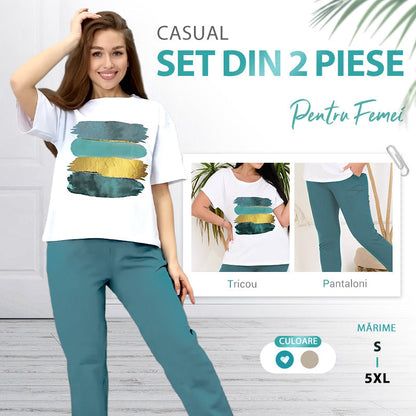 💥🍃 Elegancki, swobodny, dwuczęściowy komplet – wygodny i stylowy ✨