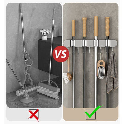 🎁Mali pomocnicy dla rodziny✨Wielofunkcyjny uchwyt do mopa z haczykiem