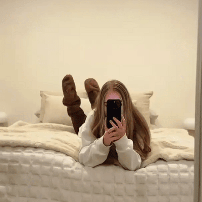 Podkolanówki z puchu gęsiego na święta