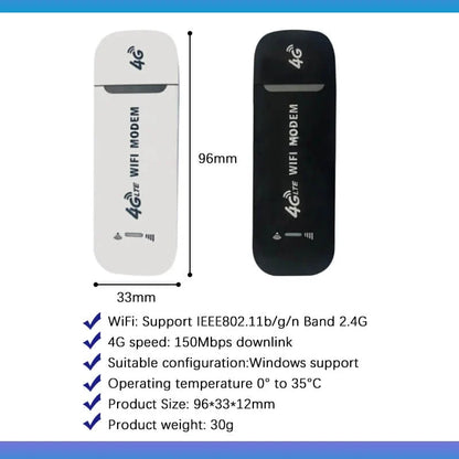 Router 4G LTE Bezprzewodowa mobilna łączność szerokopasmowa USB 150 Mb / s Bezprzewodowa karta sieciowa Adapter