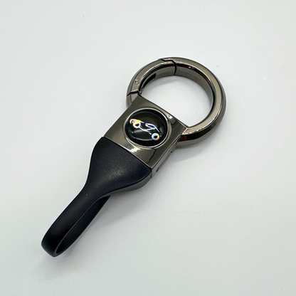 Brelok do kluczy SnapLock™ Tactical Quick-Release — metalowy brelok do kluczy samochodowych bez śrub z wytrzymałym paskiem TPU