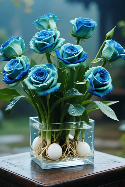 🌈Hydroponiczne, rzadkie, dwukolorowe cebulki róż: kolorowy cud natury 🌹