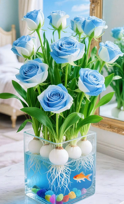 🌈Hydroponiczne, rzadkie, dwukolorowe cebulki róż: kolorowy cud natury 🌹