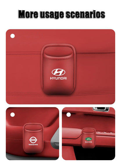 Leather Car Cup Holder Organizer