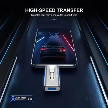 32~256 GB Micro USB + 8 pinów + USB 3.0 4 w 1 Telefon komórkowy Komputer U-Disk