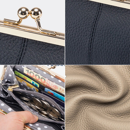 Długi portfel ze skóry naturalnej