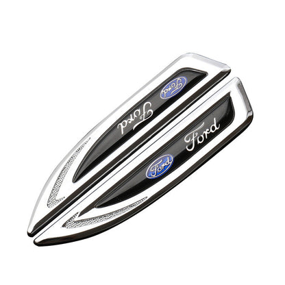 Naklejka samochodowa uniwersalna z logo, metalowa, personalizowana (2 szt.)