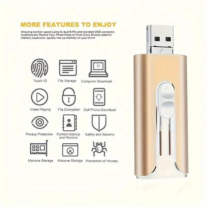 32~256 GB Micro USB + 8 pinów + USB 3.0 4 w 1 Telefon komórkowy Komputer U-Disk