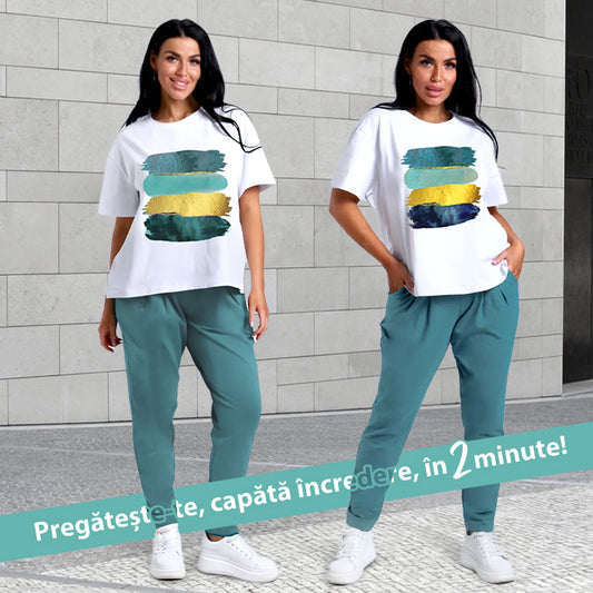 💥🍃 Elegancki, swobodny, dwuczęściowy komplet – wygodny i stylowy ✨