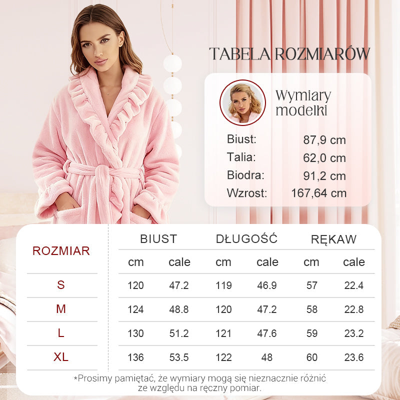 🧖 Miękki i puszysty szlafrok - Materiał przyjazny dla skóry