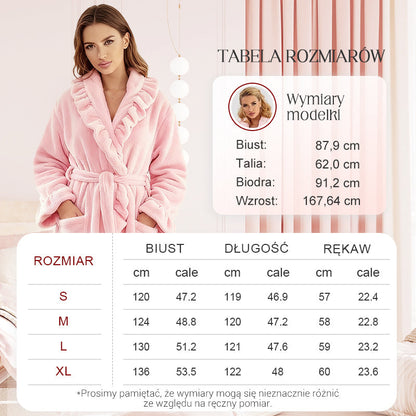 🧖 Miękki i puszysty szlafrok - Materiał przyjazny dla skóry