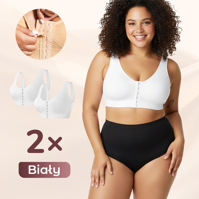 【1+1 gratis】Biustonosz damski bez fiszbin z zapięciem z przodu